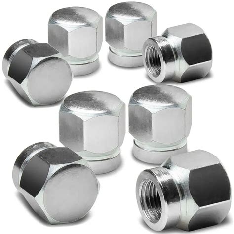 Dsycar 4Pcs/Lot Silver Car Tire Valve Stems Cap Knurling Style Tire Valve Cap aluminum Tire ...