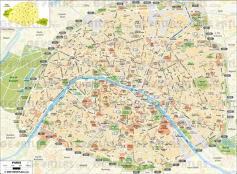 Map of Streets of Paris http://map-of-paris.com/streets---places-maps/streets-of-paris-map ...