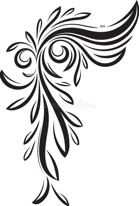 Decorative Floral Corner - Vintage Vector Element for Your Desig Stock Vector - Illustration of ...