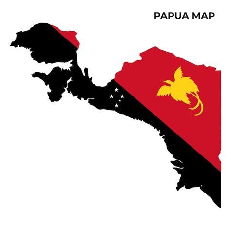 Premium Vector | Papua new guinea national flag map design illustration of papua new guinea ...