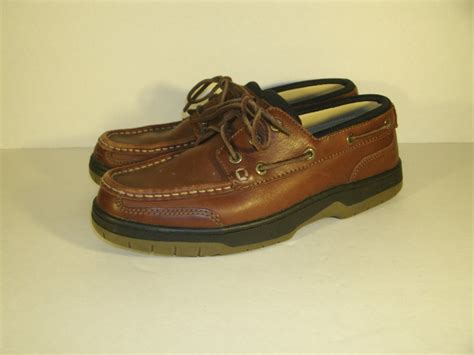 LL Bean Loafer Shoe Brown Leather Heavy Sole Shoe Men's