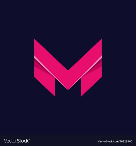 M logo simple and modern design Royalty Free Vector Image