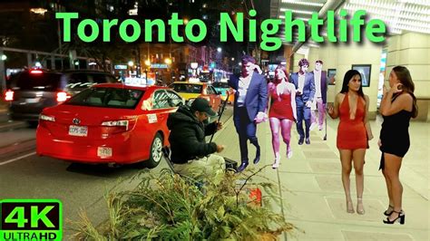 Friday Night 🔥 Exploring Nightlife Downtown Toronto streets & Canada ...