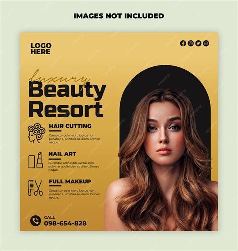 Premium PSD | Beauty salon poster design template