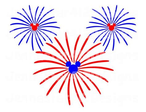 Disney Inspired Mickey Fireworks Patriotic 4th of July DIY Printable ...