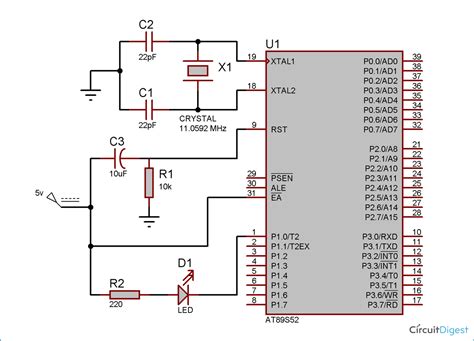 8051 Microcontroller Kit Circuit Diagram