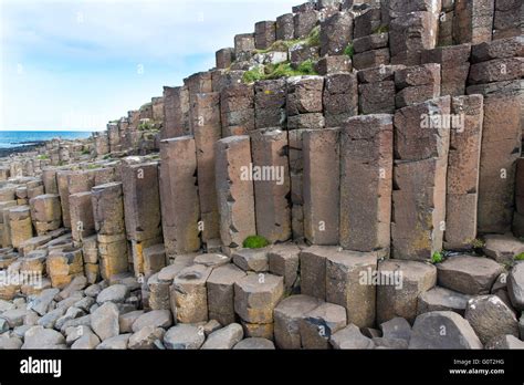 Basalt columns at the Giant's Causeway, Northern Ireland Stock Photo ...