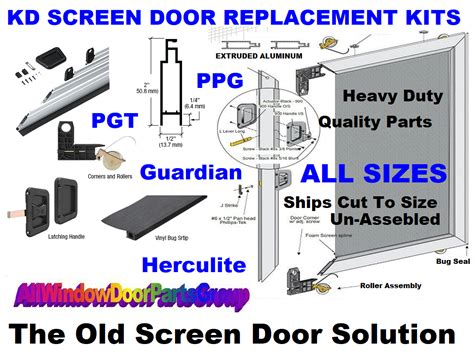 Guardian Sliding Patio Door Screen Kits | All Finishes 30" W X 80" H ...