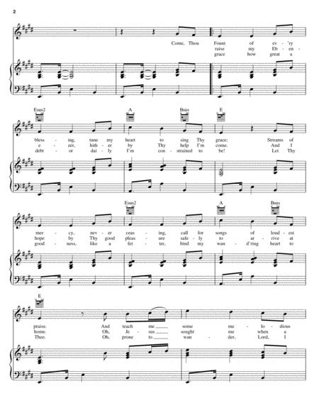 Come Thou Fount by David Crowder Band - Piano, Vocal, Guitar - Digital Sheet Music | Sheet Music ...