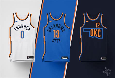 I designed a set of Thunder jerseys while exploring a new visual ...