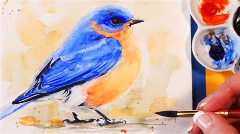 Watercolor Bluebird