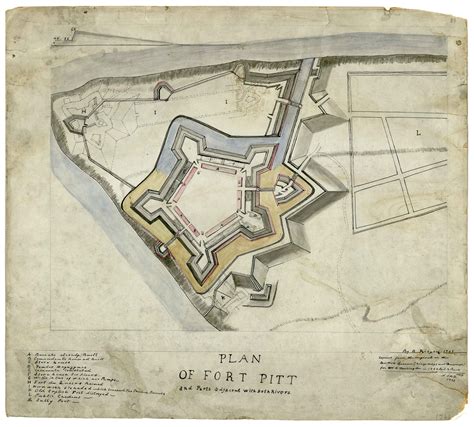 Plan Of Fort Pitt in 1761 | Pittsburgh Beautiful