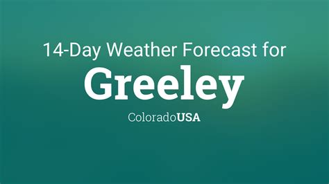 Greeley, Colorado, USA 14 day weather forecast