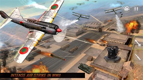 WW2 Naval Gunner Battle Air Strike: Free War Games - Airforce Shooter Skyfire with Top Gun ...