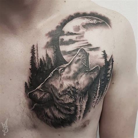 70 Cool Howling Wolf Tattoo Ideas [2024 Inspiration Guide] | Howling wolf tattoo, Wolf and moon ...