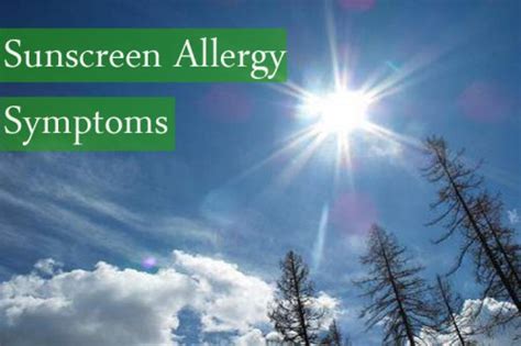 Sunscreen Allergy - Allergy Symptoms