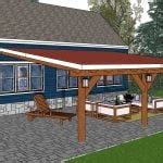 16×20 Attached Carport MOP | MyOutdoorPlans