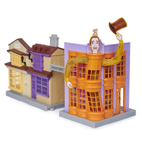 Wizarding World Harry Potter, Magical Minis Diagon Alley 3-in-1 Playset with Lights & Sounds, 2 ...