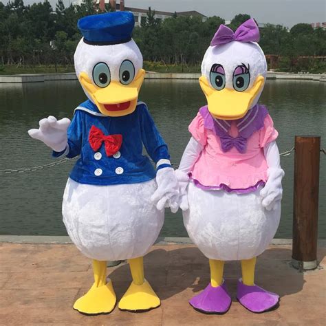 High quality adult size Donald Duck Cartoon Mascot Fancy Party Dress Free Shipping Adult Costume ...