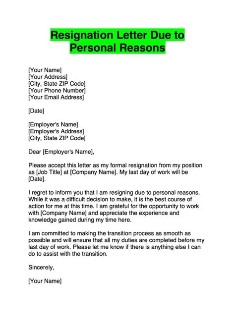 Resignation Letter Template (With Examples) LawDistrict, 58% OFF