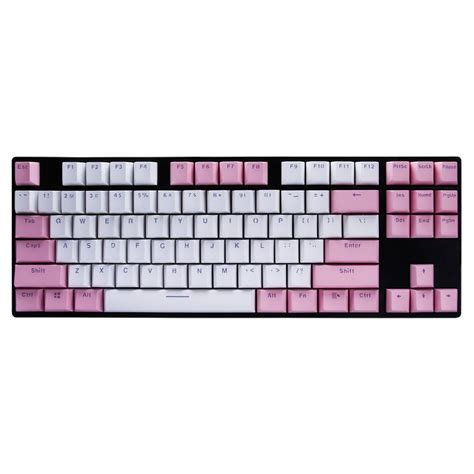 1STPLAYER UNI-Q KC1 Customizable Mechanical Keyboard PBT Keycaps - Black Pudding / White Pudding ...