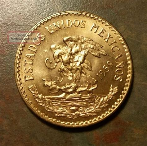 1959 Mexican 20 Pesos Gold Coin