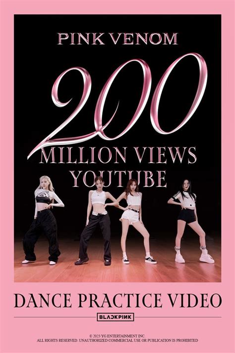 230824 BLACKPINK - ‘Pink Venom’ DANCE PRACTICE VIDEO hits 200 MILLION ...