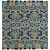 SAFAVIEH Blossom Navy/Green 8 ft. x 8 ft. Border Square Area Rug BLM422A-8SQ - The Home Depot