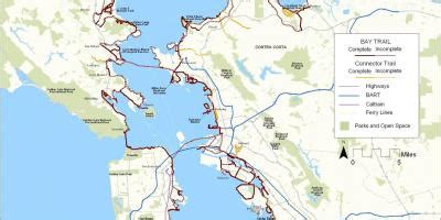 Bay trail map - San Francisco bay trail map (California - USA)