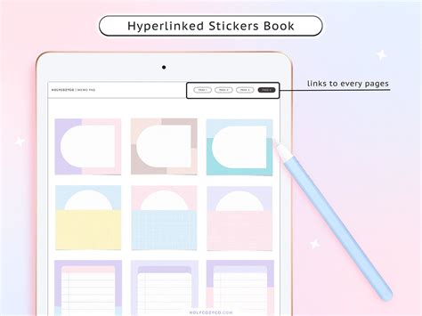 Digital Planner Sticky Notes Sticker for Goodnotes Pastel - Etsy