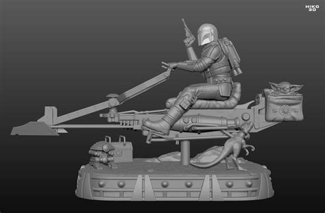 The Mandalorian Diorama 1-6 Scale - 3D model 3D printable | CGTrader