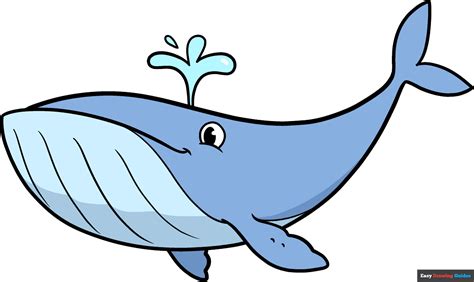 How to Draw an Easy Whale - Really Easy Drawing Tutorial