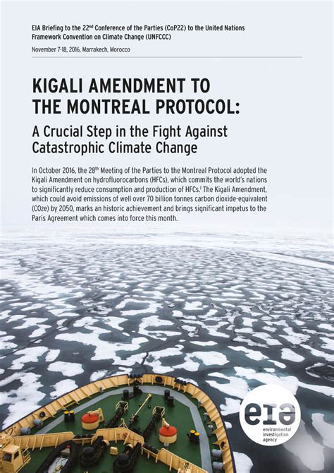 Kigali Amendment to the Montreal Protocol - EIA