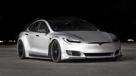 It's a Tesla Model S with a carbon widebody kit | Top Gear