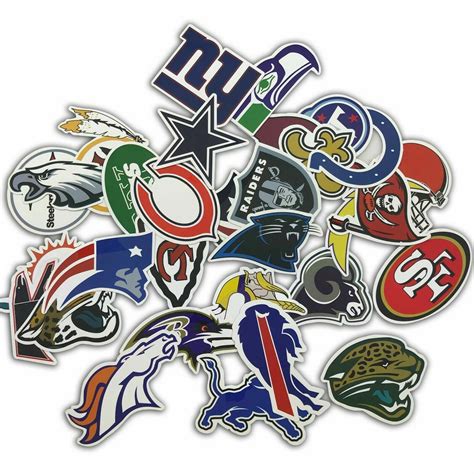 32 NFL Teams Logo Decal Vinyl Stickers for Truck/Skateboard/Luggage/Laptop/Party | eBay