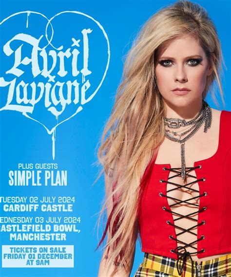 Avril Lavigne - 2024 UK Tour - 02 July 2024 - Cardiff Castle - Event/Gig details & tickets ...