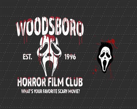 PNG Woodsboro Scream Front & Back Vintage Woodsboro Film Club - Etsy Canada