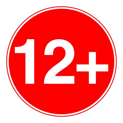 Age Rating sign over 12 on Transparent Background 18723302 PNG