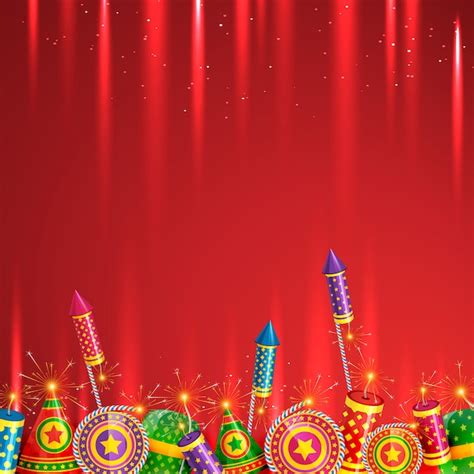 Premium Vector | Diwali crackers background