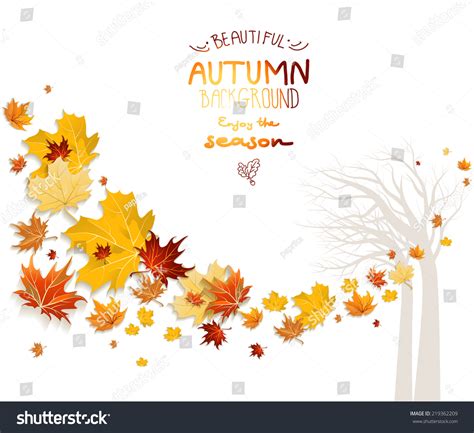 Autumn Background Tree Silhouette Copy Space Stock Vector (Royalty Free ...