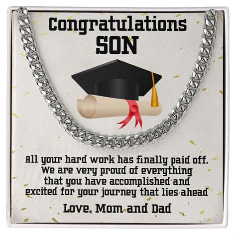 Son Graduation 2023 Congratulations From Mom and Dad Cuban - Etsy