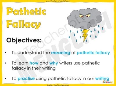 Introducing Pathetic Fallacy - Year 5 and 6 teaching resources KS2 lesson