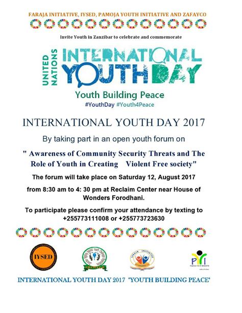 International Youth Day Celebration, August 12, 2017 ~ Pamoja Youth Initiative