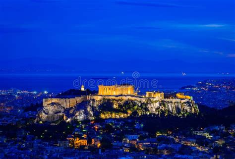 Acropolis in Athens, Greece, at Night Stock Image - Image of acropolis, cityscape: 155337267