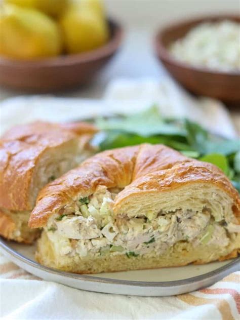 Chicken Salad Croissant Sandwich - Simply Made Eats