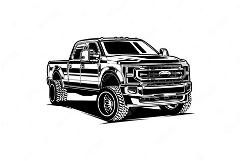 Premium Vector | Pickup truck silhouette