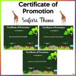 Editable Certificate of Promotion Safari Theme | Made By Teachers