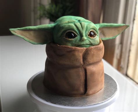 Our very own baby yoda cake! What do you guys think ? in 2020 | Yoda ...