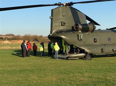 RAF Chinook helicopter on the Isle of Wight shortly for practice exercise