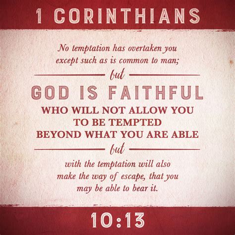 Verse of the day: 1 Corinthians 10:13 - Godly Woman 911